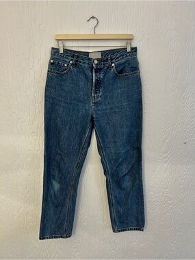 EVERLANE The 90s Cheeky Jean Blue 29 crop Blue High Rise Straight Leg